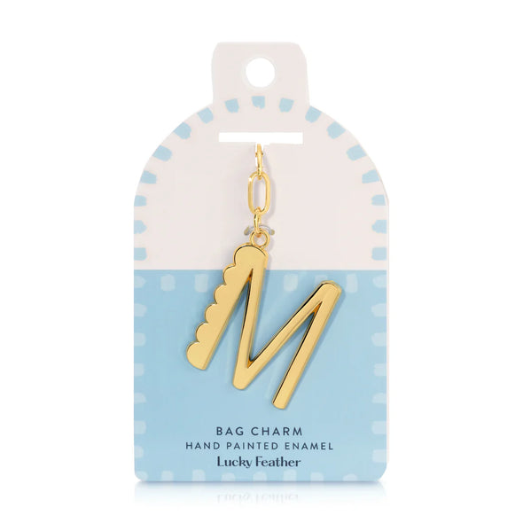 Enamel Initial Bag Charms