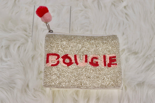Silver Beaded Bougie Coin Pouch
