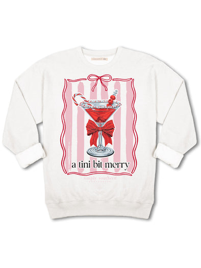 A Tini Bit Merry White Sweatshirt (S-XXL)