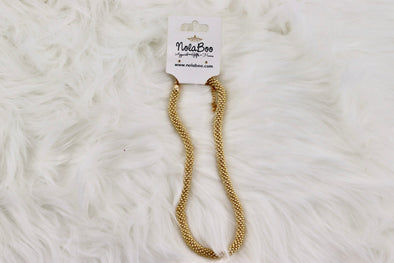 Italian Handmade Gold Beaded Rope Necklace