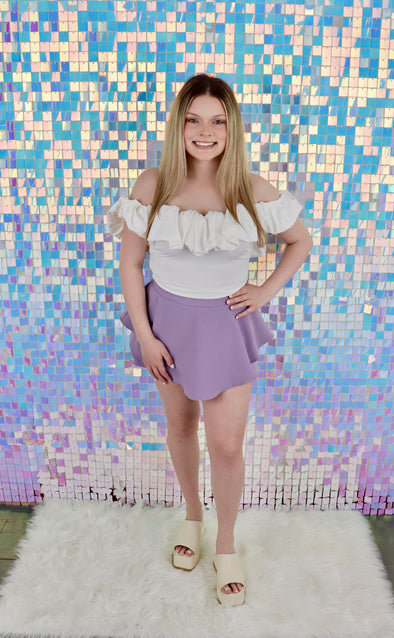 Lavender Ruffled Skort