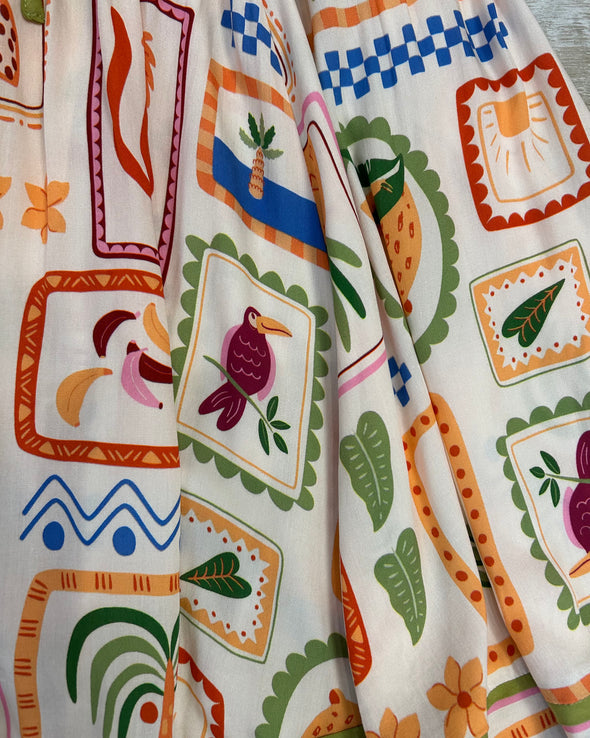 Vacation Printed Mini Dress