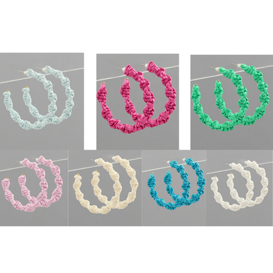 Woven Knot Colorful Hoop In 7 Colors