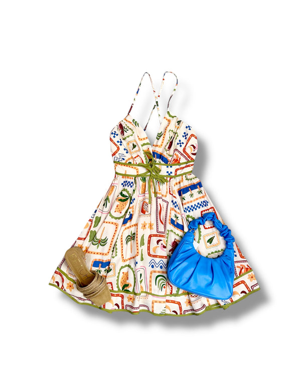 Vacation Printed Mini Dress