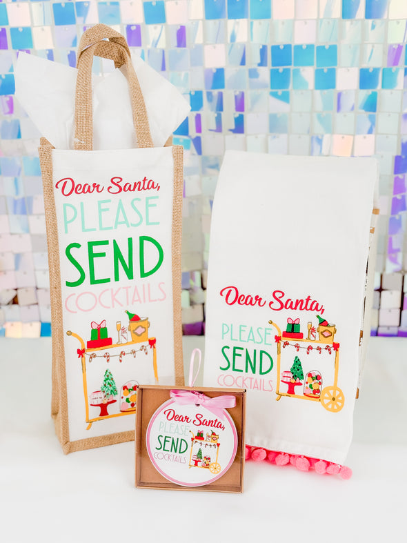 Santa Send Cocktails Ornament