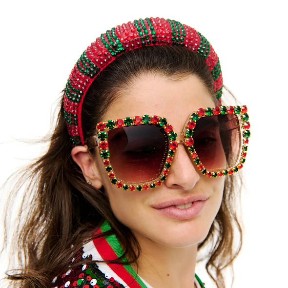 Christmas Rhinestone Sunglasses