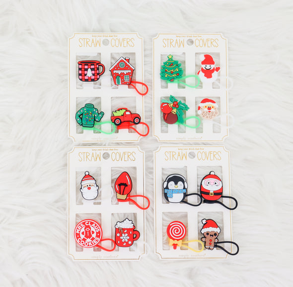 Christmas Straw Covers In 4 Designs