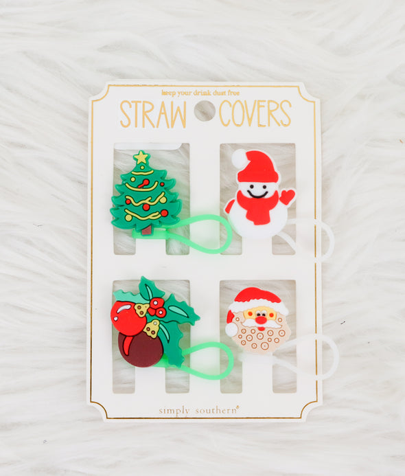 Christmas Straw Covers In 4 Designs