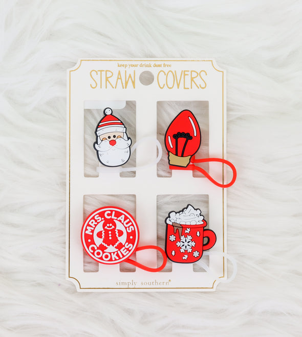 Christmas Straw Covers In 4 Designs