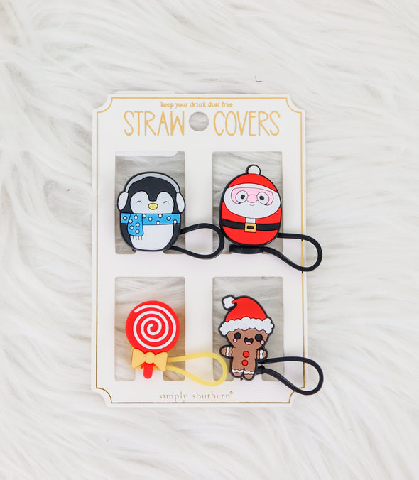 Christmas Straw Covers In 4 Designs