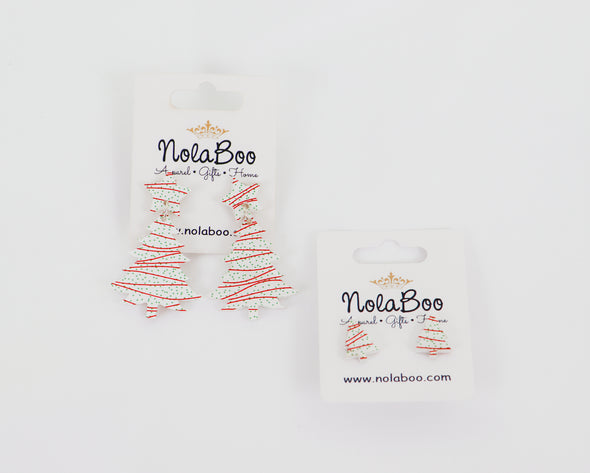 Christmas Tree Snack Acrylic Studs