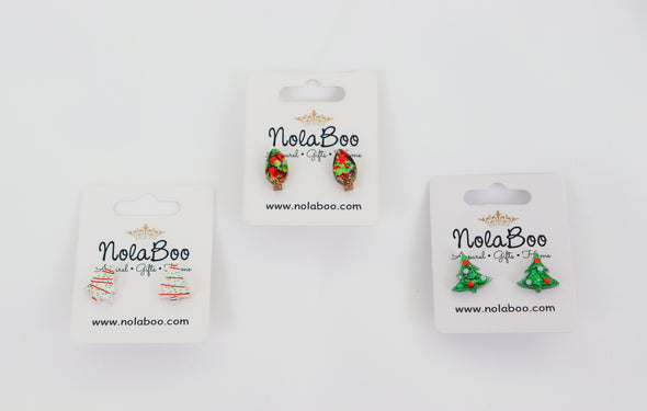 Christmas Tree Snack Acrylic Studs