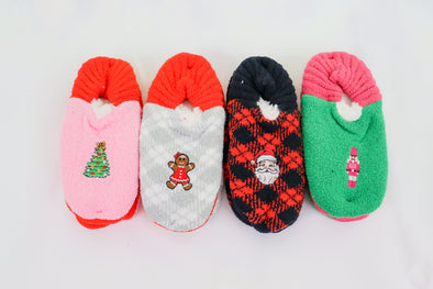 Christmas Fuzzy Slipper Sock In 4 Designs