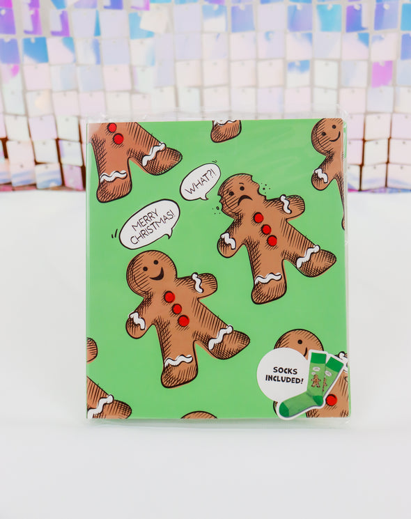 Two Left Feet Holiday Gift Card and Sock Set In 6 Options