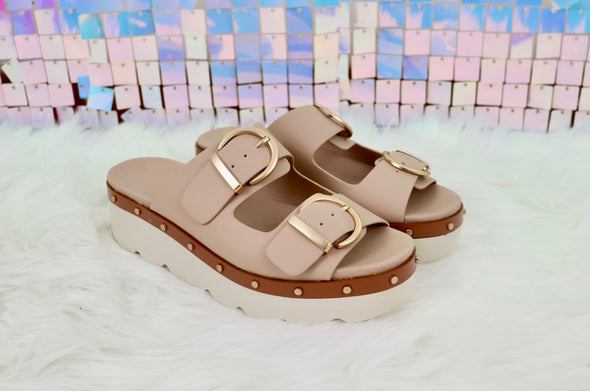 Surfs Up Sandal in Smooth Beige Or Black Croc