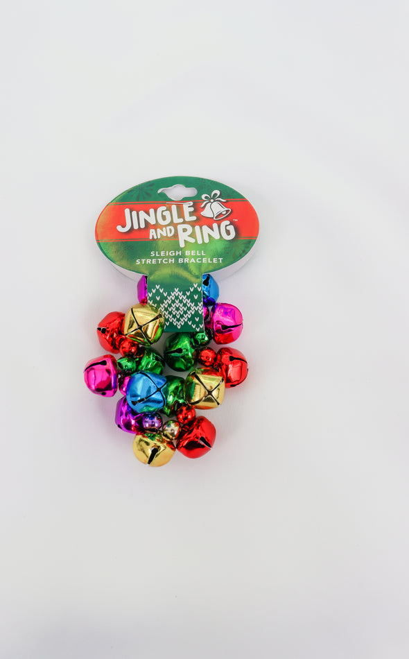 Jingle and Ring Sleigh Bell Stretch Bracelet
