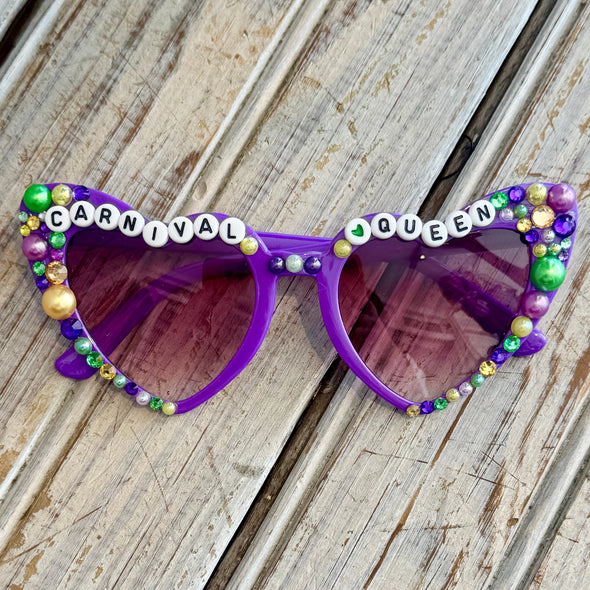 Mardi Gras Beaded Sunglasses in 3 Options
