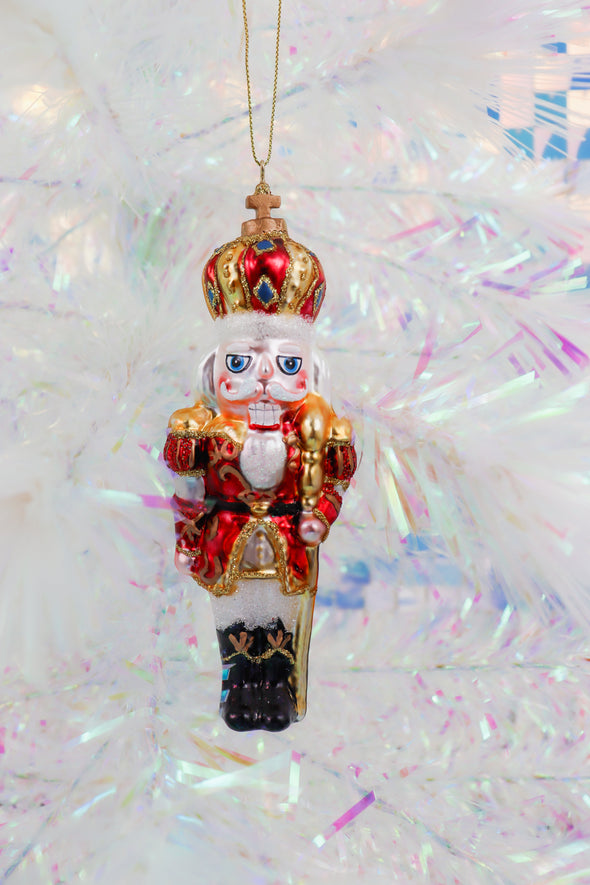 Glass Nutcracker Ornament In 4 Colors