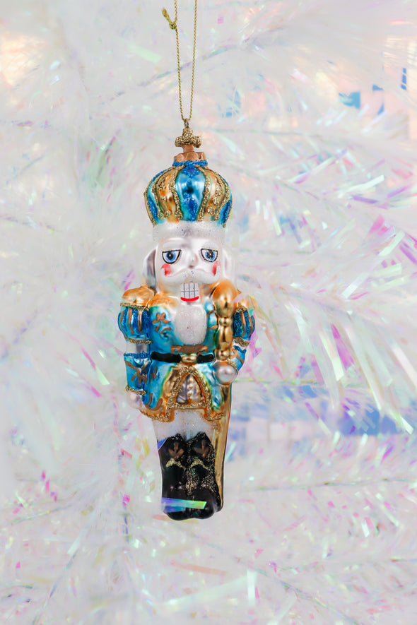 Glass Nutcracker Ornament In 4 Colors