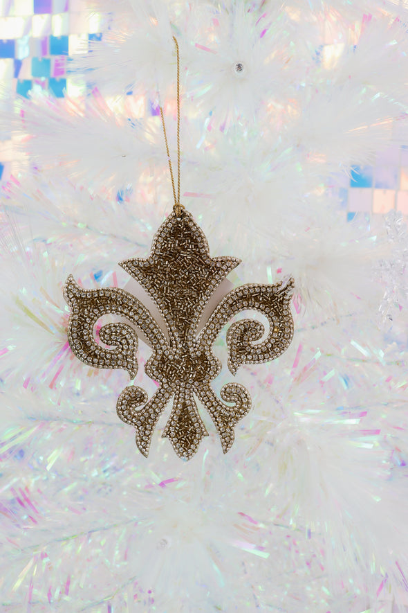 Gold Jewel Fleur De Lis Ornament In 4 Options