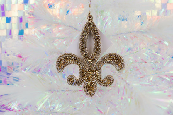 Gold Jewel Fleur De Lis Ornament In 4 Options