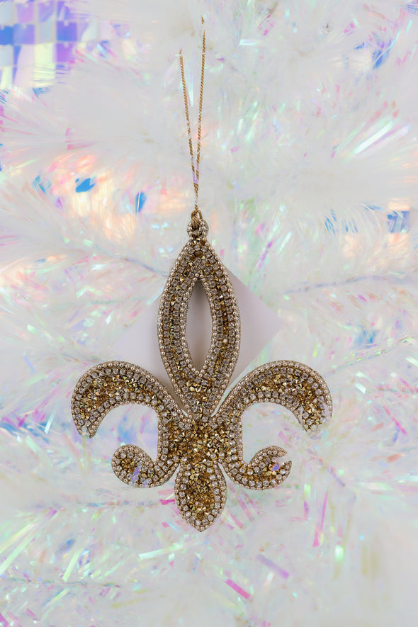 Gold Jewel Fleur De Lis Ornament In 4 Options