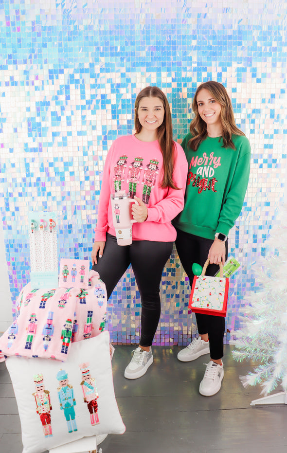 Sequin Nutcrackers Square Pillow