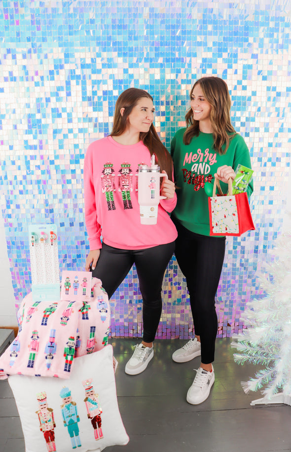 Merry & Bright Sequin Sweatshirt (XS-XL)