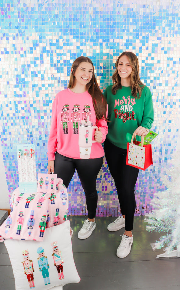 Merry & Bright Sequin Sweatshirt (XS-XL)
