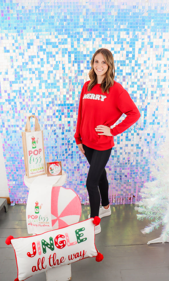 Merry Sweatshirt In Red And White