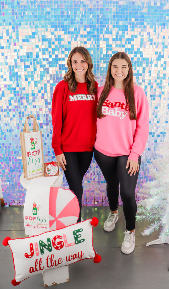 Merry Sweatshirt In Red And White