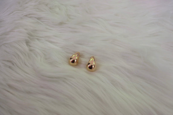 Mini Gold Teardrop Hoops