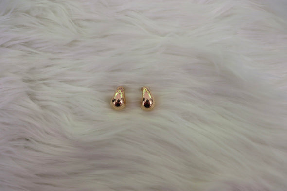 Mini Gold Teardrop Hoops