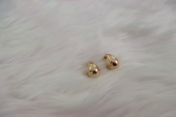 Mini Gold Teardrop Hoops