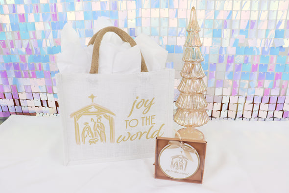 Medium Christmas Gift Tote In 3 Options (12x10x8)