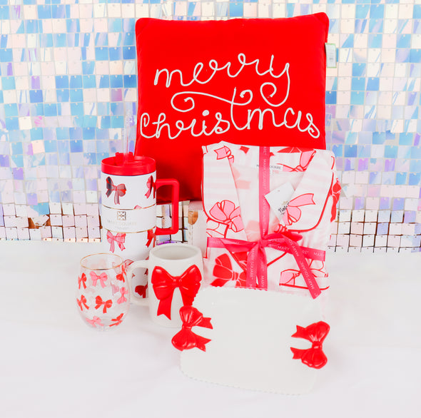 Red And White Merry Christmas Pillow