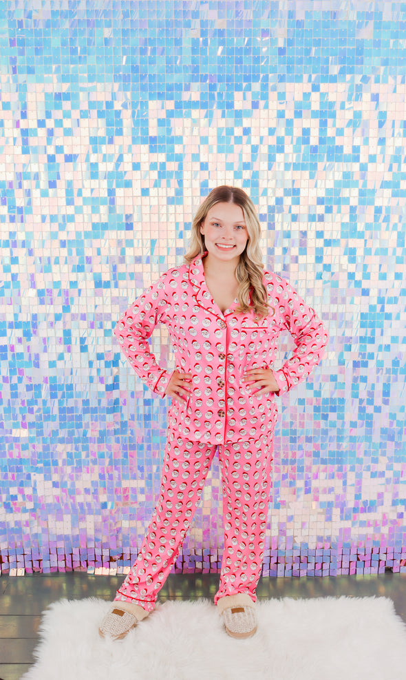Adult Santa Pink Pajama Set (S-XXL)