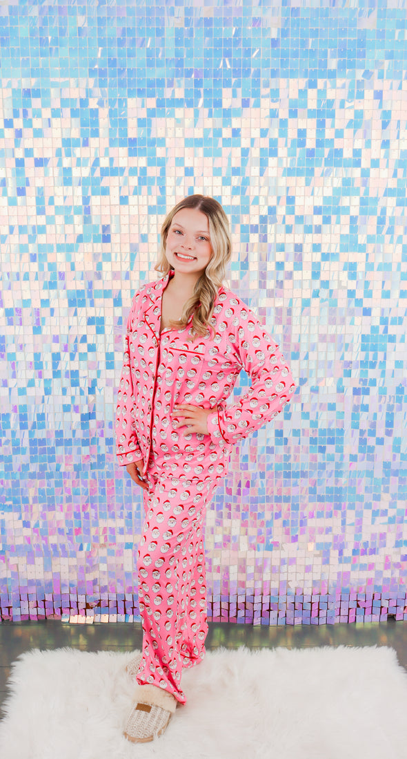 Adult Santa Pink Pajama Set (S-XXL)