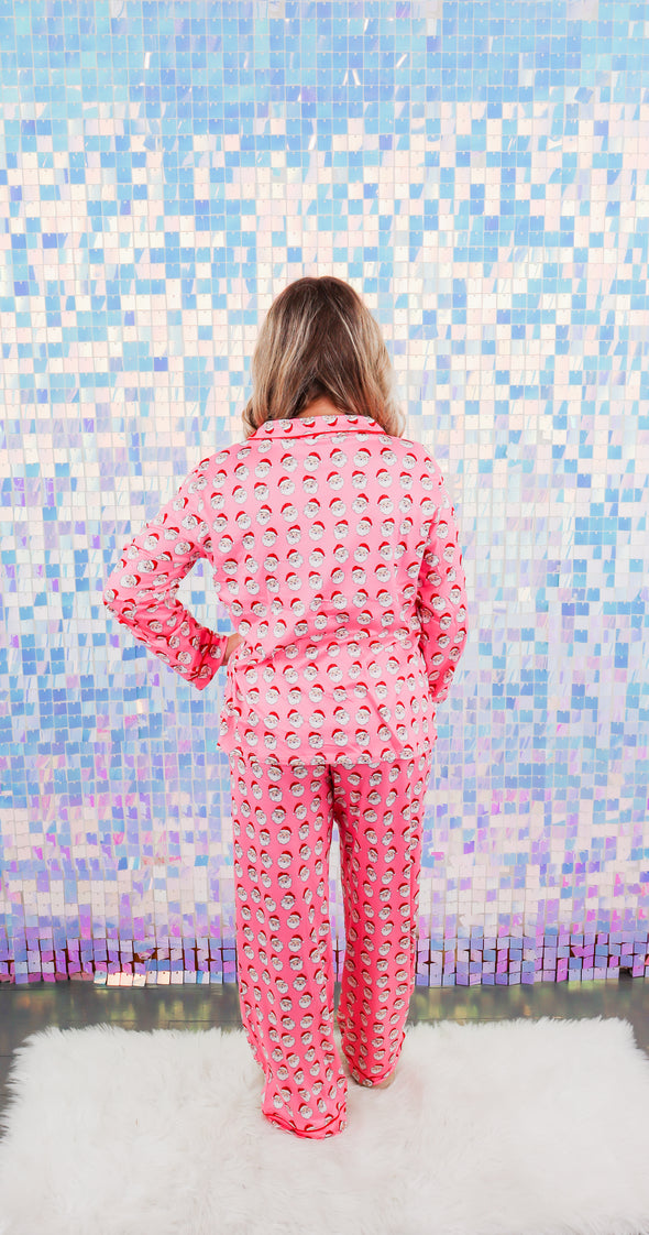 Adult Santa Pink Pajama Set (S-XXL)