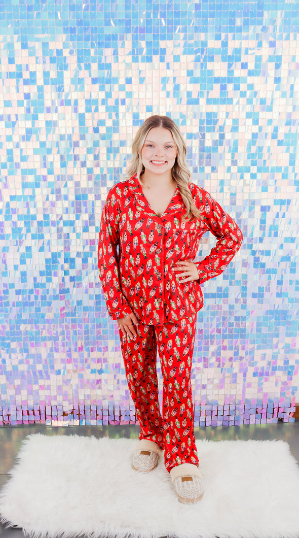 Adult Red Nutcracker Pajama Set (S-XXL)