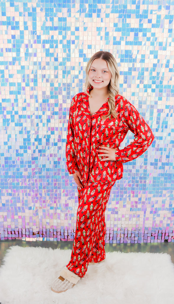 Adult Red Nutcracker Pajama Set (S-XXL)