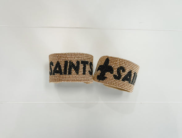Beaded Saints Cuff Bracelet in 2 Colors