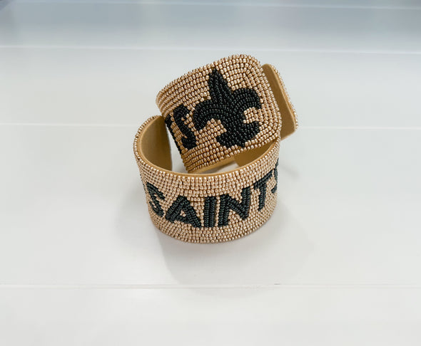 Beaded Saints Cuff Bracelet in 2 Colors