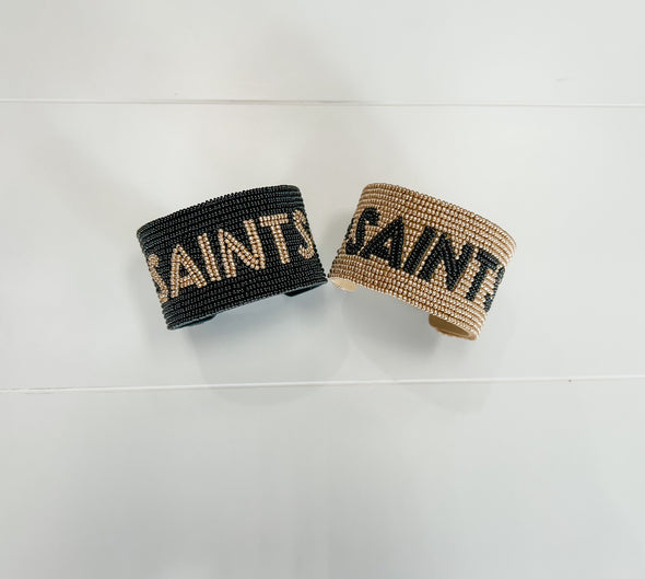 Beaded Saints Cuff Bracelet in 2 Colors