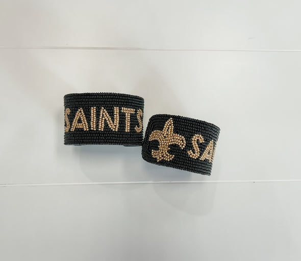Beaded Saints Cuff Bracelet in 2 Colors