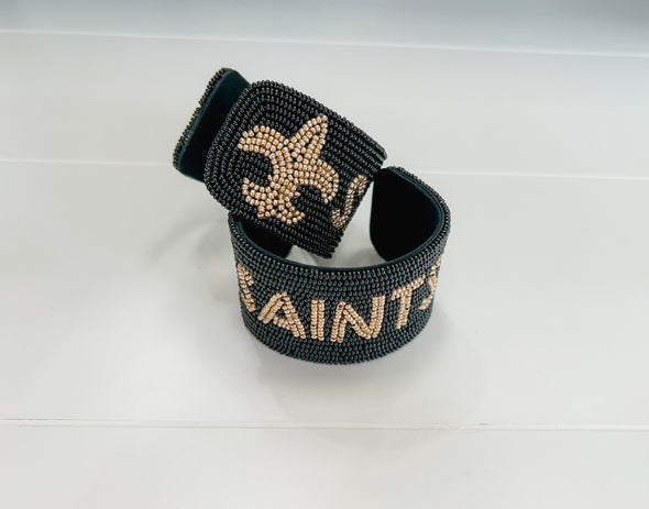 Beaded Saints Cuff Bracelet in 2 Colors