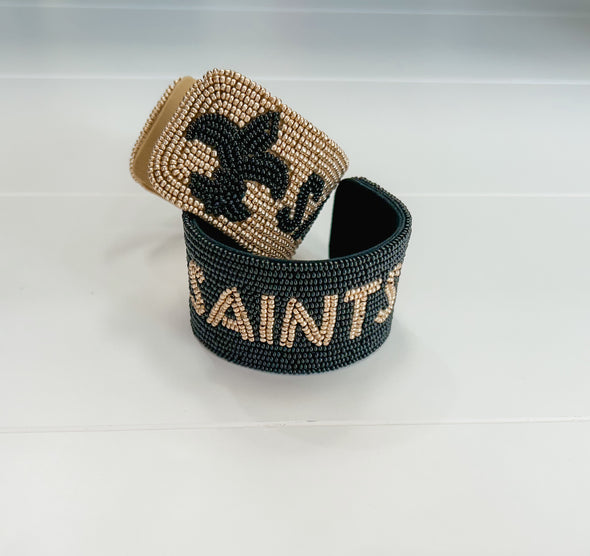 Beaded Saints Cuff Bracelet in 2 Colors