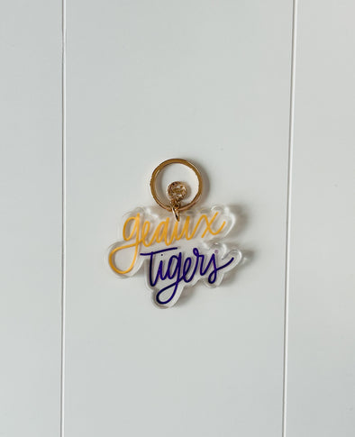 Geaux Tigers Acrylic Keychain