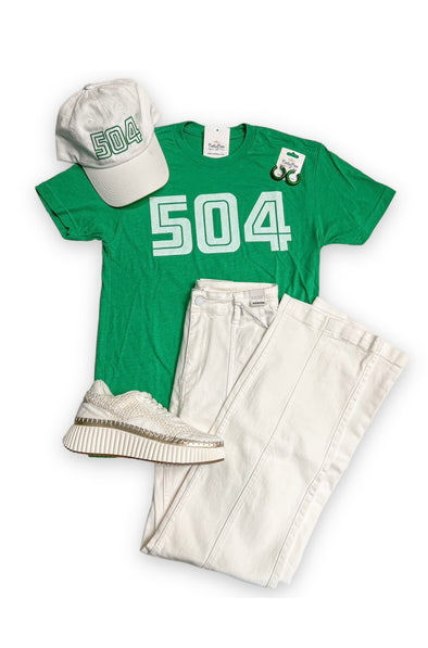 504 Green And White Adult Unisex Tee
