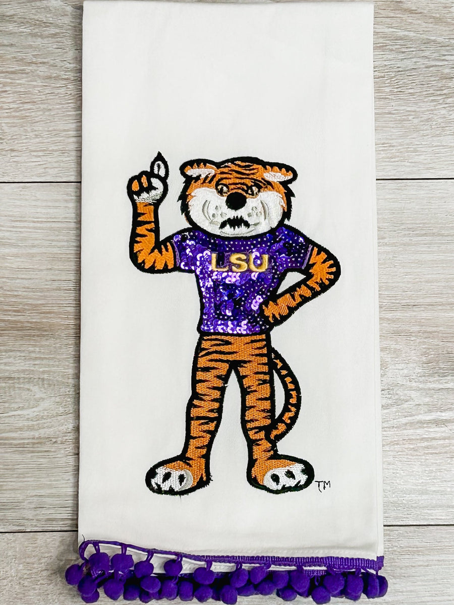 LSU Mike The Tiger Tea Towel โ NOLA BOO